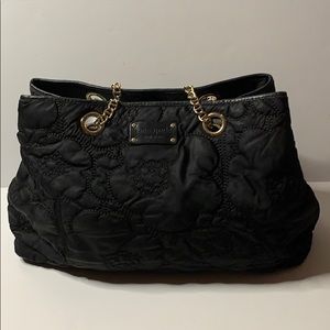 Kate Spade Black Floral Quilted Purse